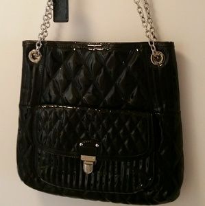 Authentic Black patent leather coach purse